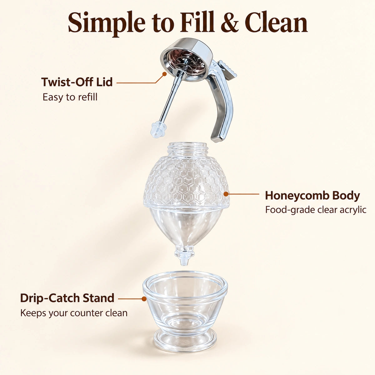 Honeycomb Honey Dispenser