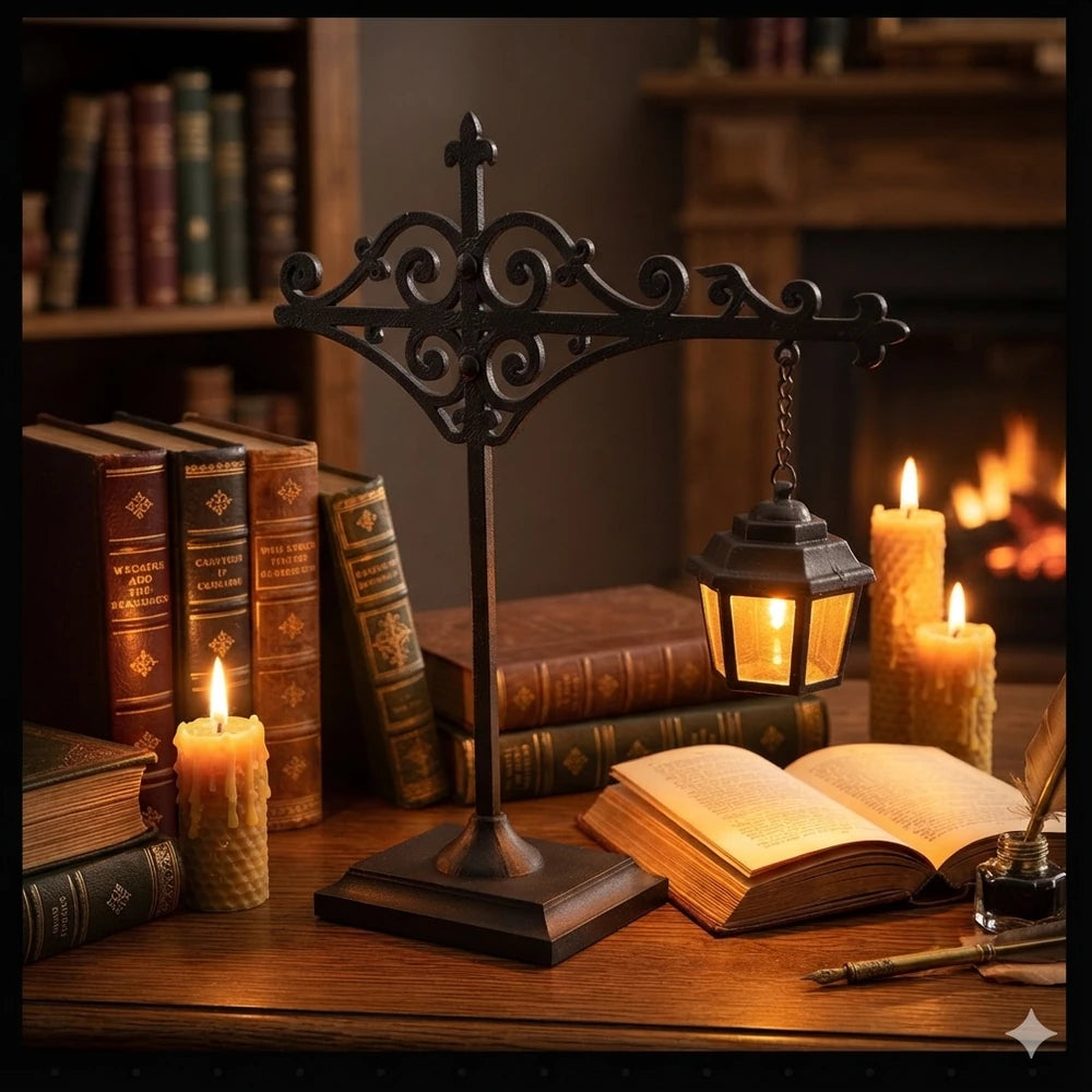 Cozy Bookshelf Lantern