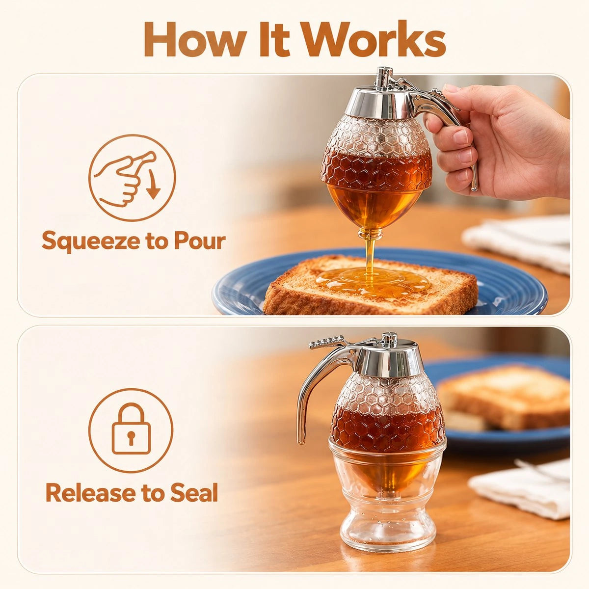 Honeycomb Honey Dispenser