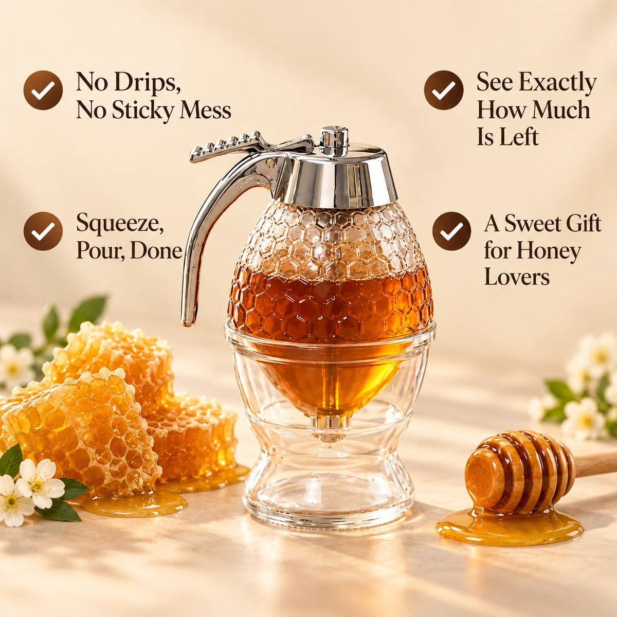 Honeycomb Honey Dispenser